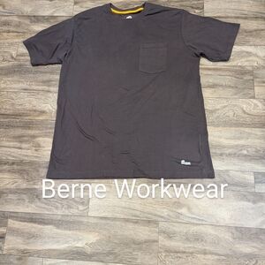 Berne workwear 2XL tall work tee shirt.  Cotton polyster blend. Brown.